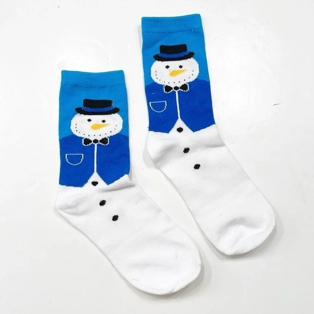 Snowman print socks